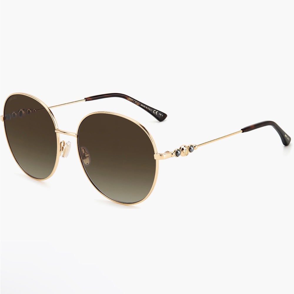NWT Jimmy Choo Birdies Round Sunglasses with case and cloth